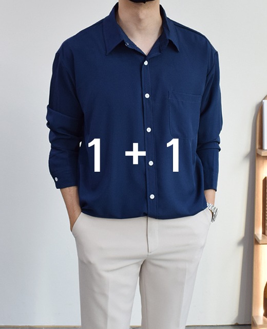 [1+1] 체커 베이직 링클프리 셔츠